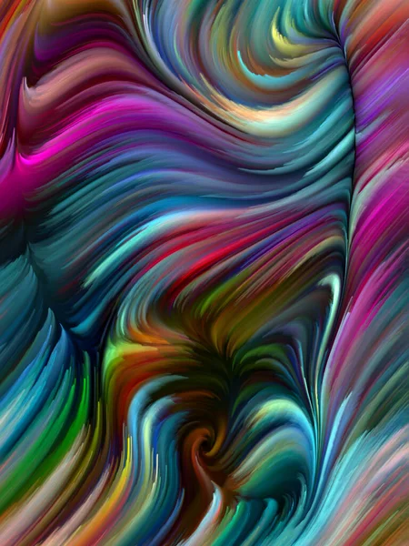 Color Swirl Serie Hintergrund Der Bunten Bewegung Spektraler Fasern Für — Stockfoto