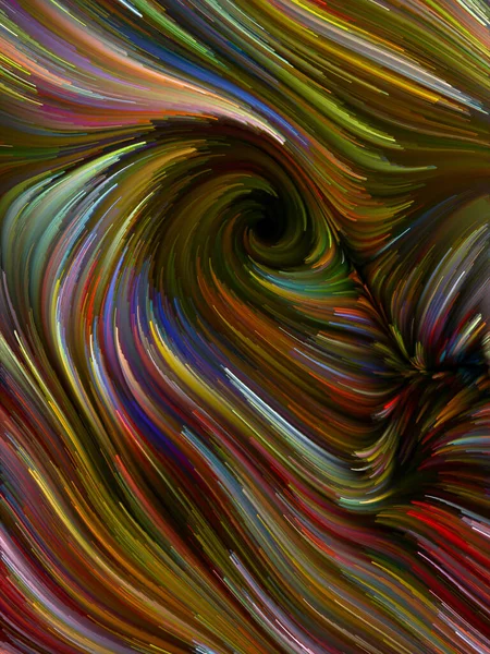 彩色漩涡系列 由光谱纤维五彩缤纷的运动构成的背景 用于生活 创造力和艺术项目 — 图库照片