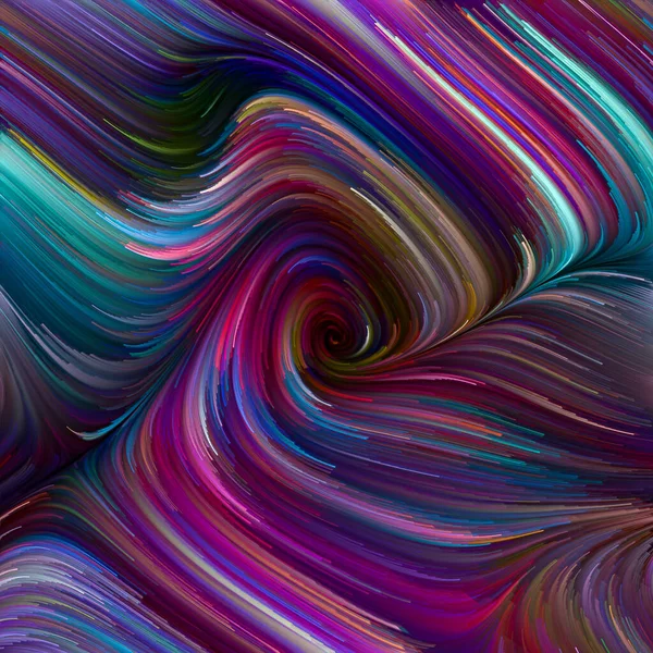 Color Swirl Serie Optisch Attraktiver Hintergrund Aus Bunten Spektralfaserbewegungen Passend — Stockfoto