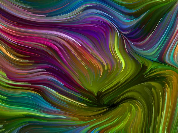 Kleur Swirl Serie Achtergrond Van Kleurrijke Beweging Van Spectrale Vezels — Stockfoto