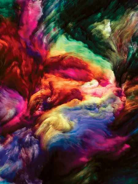Серия Color Swirl Дизайн Состоящий Красочного Движения Жидкой Краски Холсте — стоковое фото
