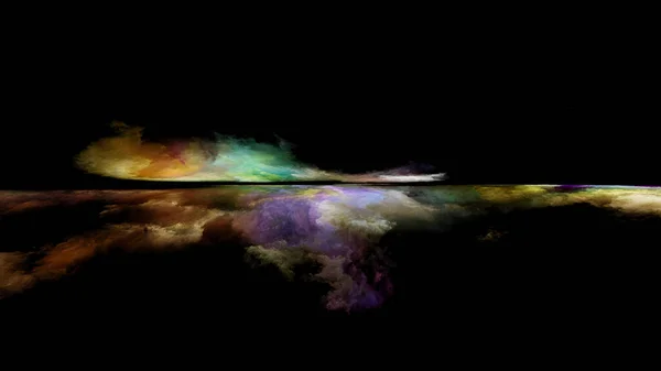 Céus Eternos Série Pintura Perspectiva Projeto Fundo Nuvens Cores Luzes — Fotografia de Stock