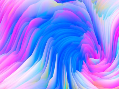 Renk Fırtınası serisi. Sanat ve tasarım konusunda duvar kâğıdı veya arkaplan olarak hizmet verecek canlı sanal köpük girdaplarının 3 boyutlu oluşturulması