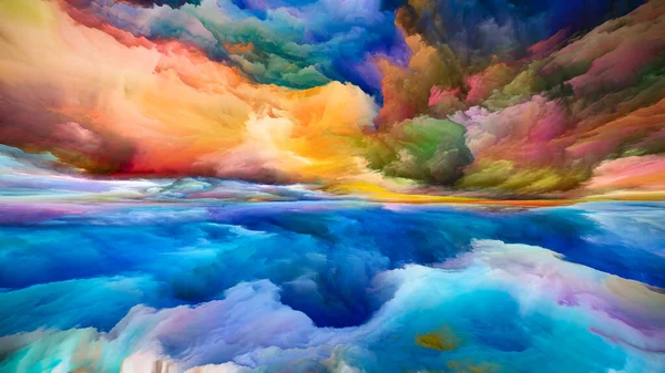 Internal Landscape Color Dreams Series Design Made Paint Textures Gradient — Stock Photo, Image