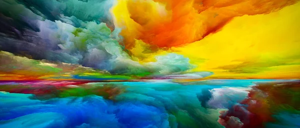 Rainbow Enlightenment Escape Reality Series Interplay Surreal Sunset Sunrise Colors — Stock Photo, Image