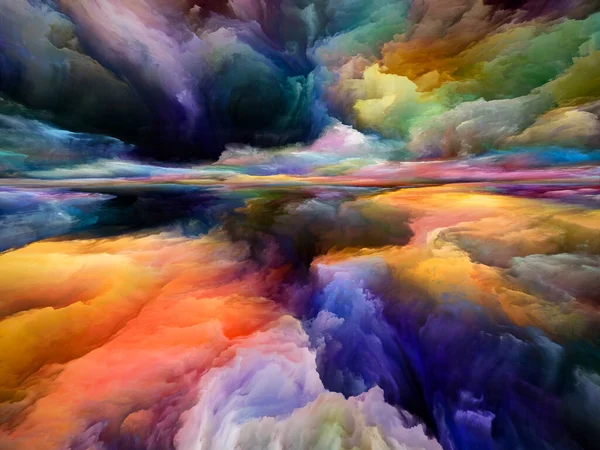 内陸部 世界シリーズには登場しない 内なる生命 ドラマ デザインのメタファーとしての色彩 グラデーションの雲の構成 — ストック写真