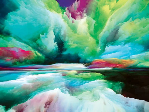 Tierra Interior Seeing Never World Series Composición Colores Texturas Nubes — Foto de Stock