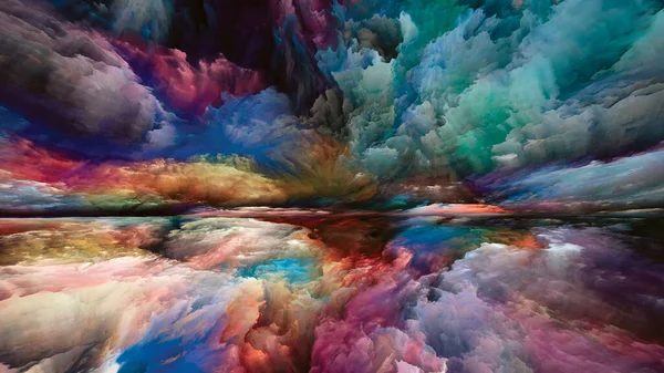 Misterio Del Paisaje Serie Sueños Color Fondo Pintura Texturas Nubes —  Fotos de Stock