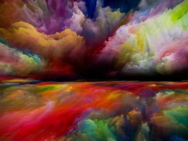 Spectrale Wolken Escape Reality Serie Achtergrond Ontwerp Van Surrealistische Zonsondergang — Stockfoto