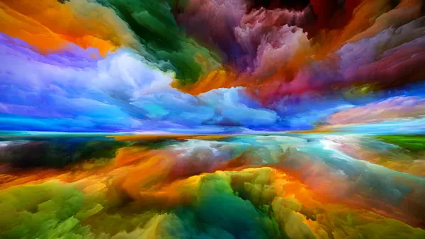 Krajina Magie Série Color Dreams Tvůrčí Uspořádání Barev Textur Gradientních — Stock fotografie