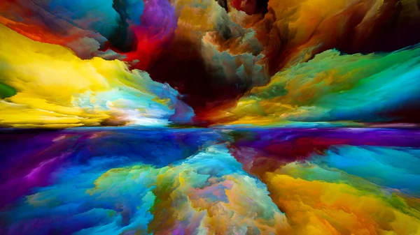 Paysage Spectral Série Color Dreams Disposition Peinture Des Textures Des — Photo