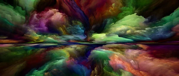 Paesaggio Spettrale Serie Color Dreams Disposizione Vernice Texture Nuvole Gradiente — Foto Stock