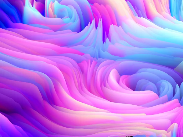 Serie Tormenta Color Representación Del Movimiento Espuma Colorida Virtual Para — Foto de Stock