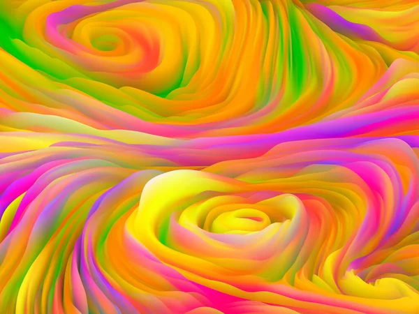 Twisted Geometry Dimensional Wave Series Design Composed Swirling Color Texture — Stock Photo, Image