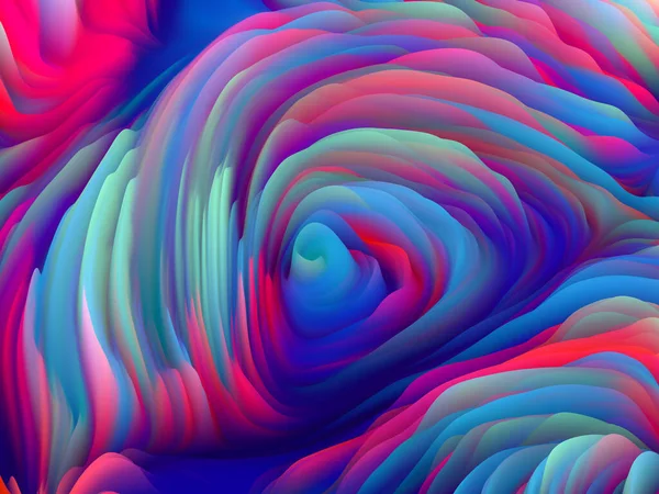 Geometria Losowości Seria Fal Wymiarowych Skład Wirującego Koloru Tekstury Renderowanie — Zdjęcie stockowe