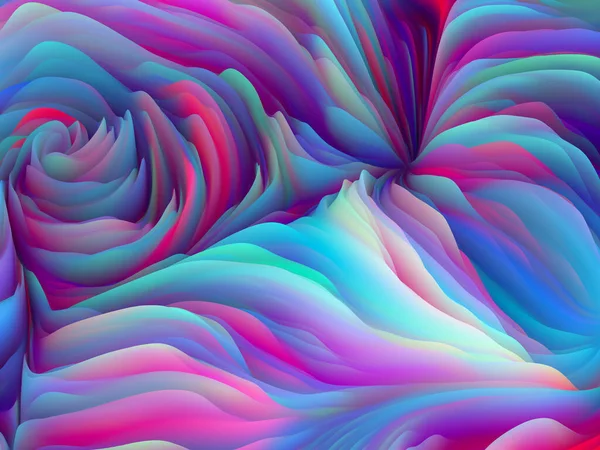 Matemáticas Táctiles Serie Dimensional Wave Fondo Compuesto Por Swirling Color — Foto de Stock