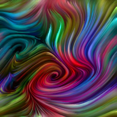 Renkli girdap serisi. Yaşam, yaratıcılık ve sanatla ilgili spektral liflerin renkli hareketlerinin arkaplan tasarımı