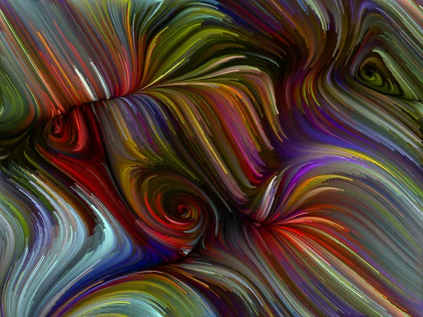 Kleur Swirl Serie Achtergrond Van Kleurrijke Beweging Van Spectrale Vezels — Stockfoto