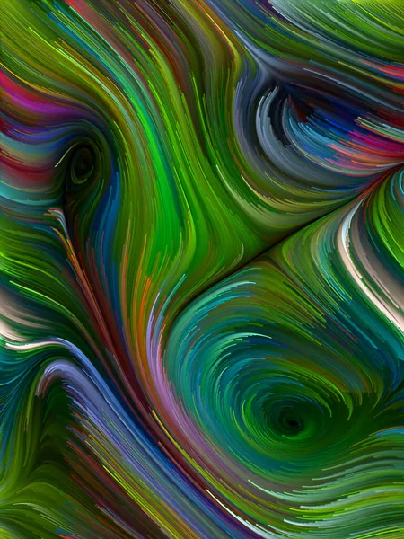 カラー ウォールシリーズ 創造性 芸術をテーマにしたスペクトル繊維のカラフルな動きの配置 — ストック写真