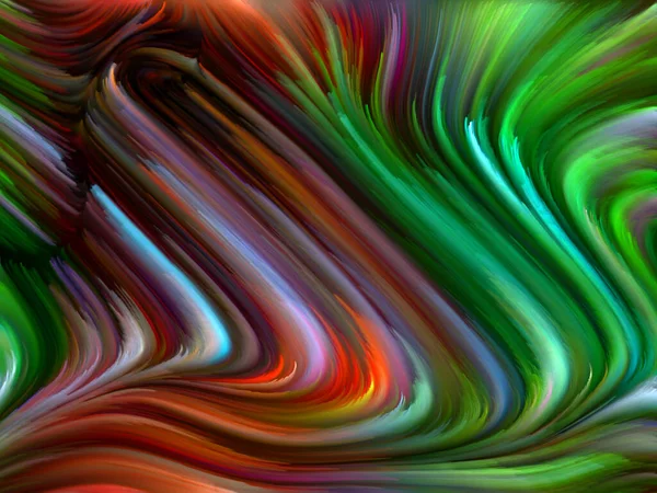 Kleur Swirl Serie Samenstelling Van Kleurrijke Beweging Van Spectrale Vezels — Stockfoto