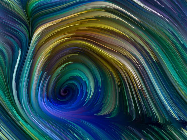 Серія Кольорових Вихорів Композиція Барвистого Руху Спектральних Волокон Тему Життя — стокове фото
