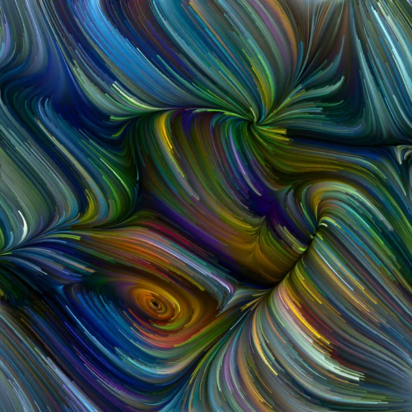 Série Color Swirl Arranjo Abstrato Movimento Colorido Fibras Espectrais Sobre — Fotografia de Stock