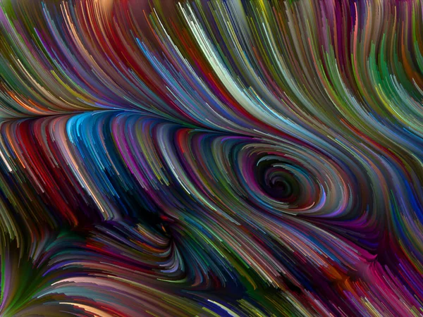 Série Color Swirl Composition Graphique Mouvement Coloré Fibres Spectrales Liées — Photo