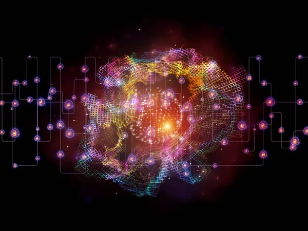 Digits Κόμβοι Σύνδεσμοι Και Φωτιστικά Σύνθεση Θέμα Δικτύωση Και Σύγχρονη — Φωτογραφία Αρχείου