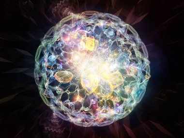 Eğitim, bilim ve modern teknoloji konularında ışık, dişli ve fraktal elementlerin bileşimi