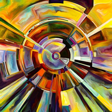 Radiant Circle serisi. Enerji, maneviyat ve sanat konularında renkli soyut radyal tasarım