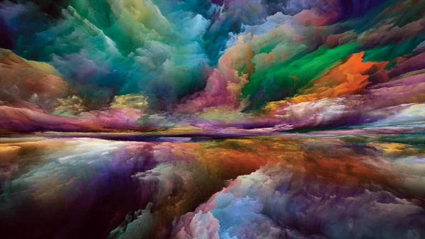 마인드 시리즈의 창조성 상상력의 주제에 페인트 초현실적 구름의 — 스톡 사진