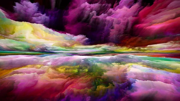 Afterlife Colors Landscapes Mind Series Composition Bright Paint Motion Gradients — Stock Photo, Image