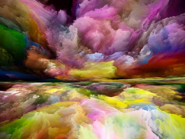 Spectral Landscape Color Dreams Series Backdrop Design Paint Textures Gradient — Stock Photo, Image