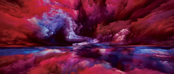 Спектральная Земля Серия Color Dreams Абстрактное Расположение Красок Текстур Облаков — стоковое фото