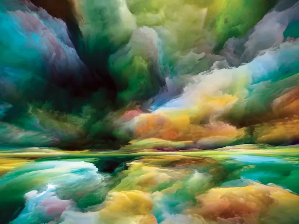 Hayalet Diyarı Color Dreams Serisi Dünya Hayal Gücü Şiir Sanat — Stok fotoğraf