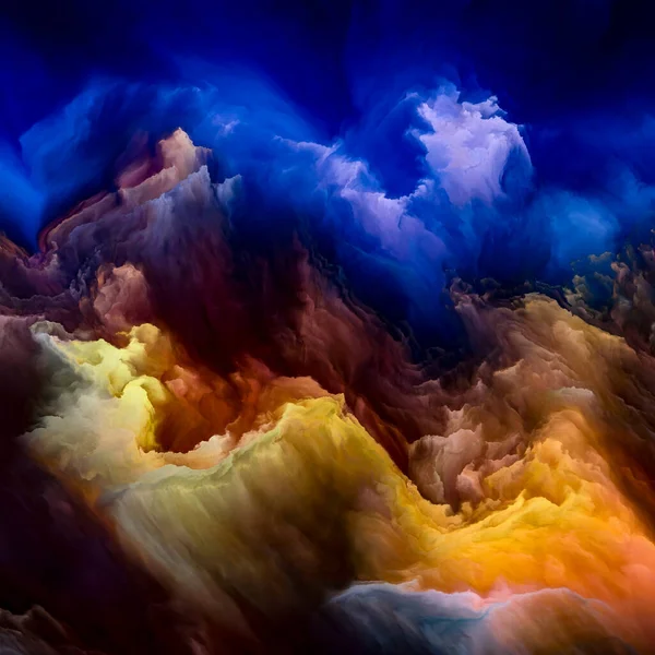 Paesaggio Colore Serie Impossible Planet Composizione Fondo Del Vibrante Flusso — Foto Stock