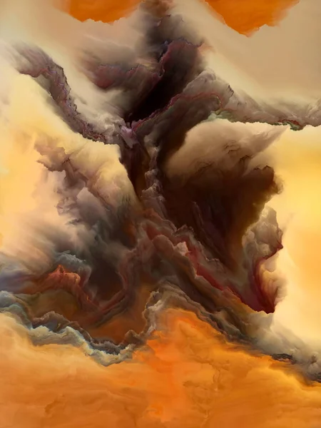 Гигантская Газовая Атмосфера Невозможная Планета Творческое Оформление Яркого Потока Оттенков — стоковое фото