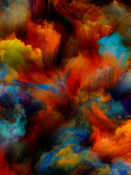 ペイントムーブメント カラードリームシリーズ 想像力 創造性 絵画の主題のためのグラデーションとスペクトルの色合いの創造的な配置 — ストック写真
