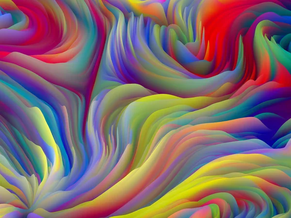 Skręt Powierzchniowy Seria Fal Wymiarowych Abstrakcyjne Tło Wykonane Wirującego Koloru — Zdjęcie stockowe