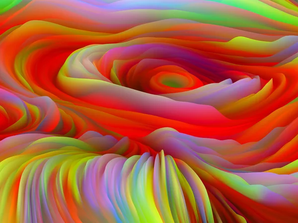 Surface Torsadée Série Vagues Dimensionnelles Image Texture Couleur Tourbillonnante Rendu — Photo