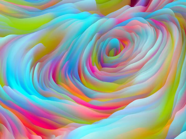 Çarpık Yüzey Boyutsal Dalga Serisi Girdap Rengi Görünümü Sanat Yaratıcılık — Stok fotoğraf