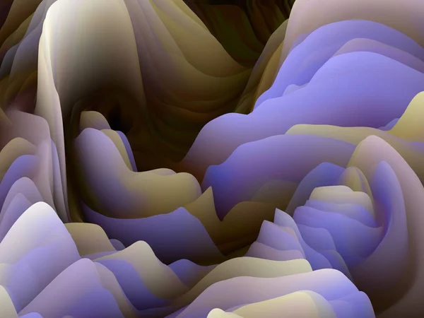 Twisted Tints 维波系列 令人赏心悦目的旋转彩色纹理构图 艺术创作 创作和设计作品随机湍流的三维渲染 — 图库照片