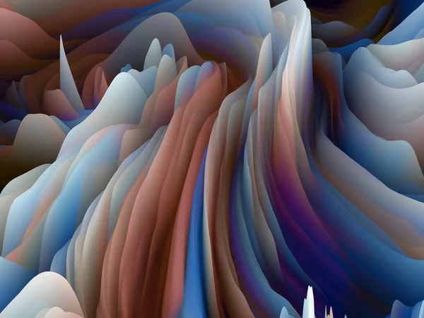 Скручені Відтінки Серія Вимірювальних Хвиль Візуально Приємна Композиція Закрученої Кольорової — стокове фото