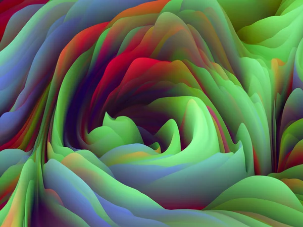 Twisted Tints Dimensional Wave Series Visually Pleasing Composition Swirling Color — Stock Photo, Image