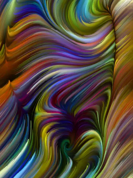 Seria Color Swirl Tło Barwnego Ruchu Włókien Spektralnych Wykorzystania Projektach — Zdjęcie stockowe
