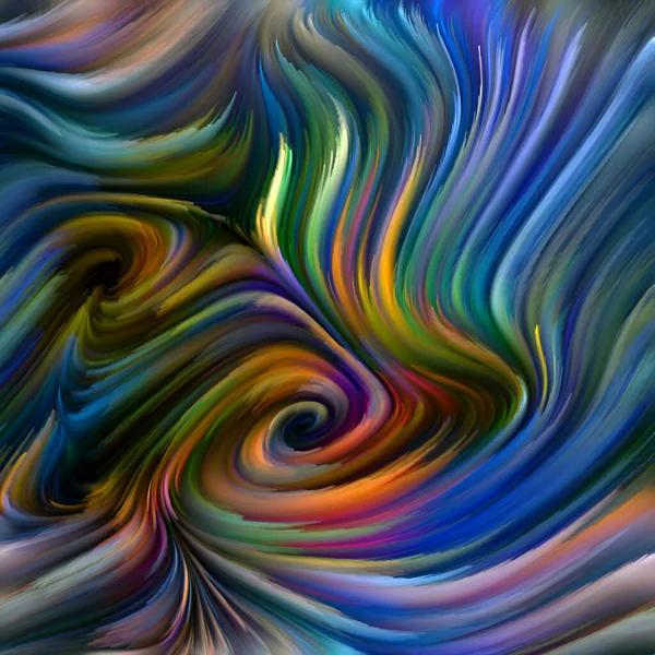 Color Swirl Serie Hintergrundgestaltung Bunter Bewegungen Spektraler Fasern Die Für — Stockfoto