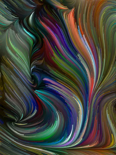 Color Swirl Serie Graphische Zusammensetzung Der Bunten Bewegung Spektraler Fasern — Stockfoto