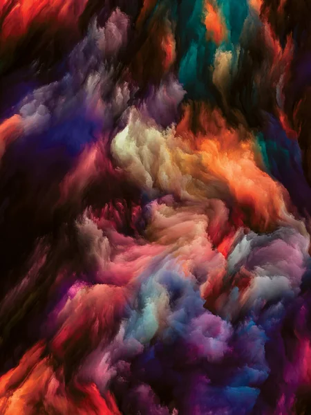 Série Color Swirl Arrangement Abstrait Mouvement Coloré Peinture Liquide Sur — Photo