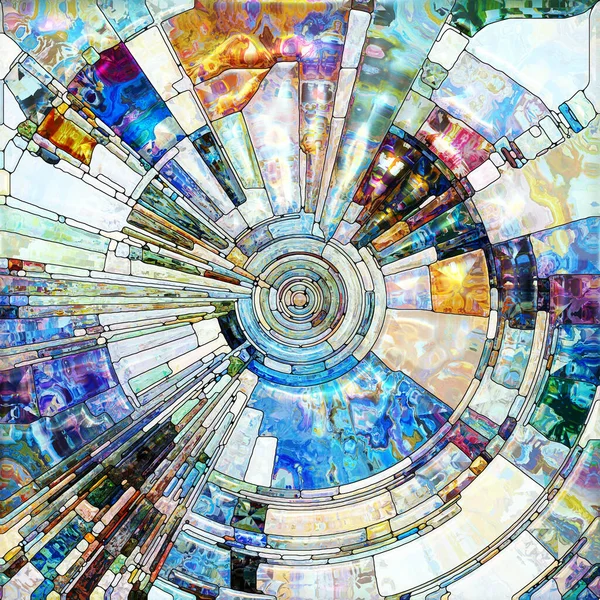 Radial Glass Design Serie Achtergrond Ontwerp Van Gebrandschilderd Glas Kleurrijke — Stockfoto