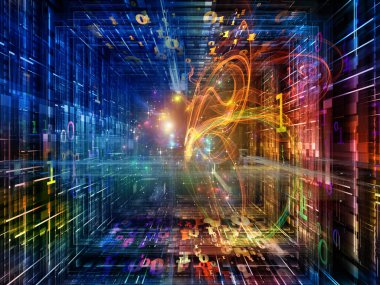 Matematik Işığı serisi. Matematik, teknoloji ve eğitim konularındaki duvar kağıtları, ışıklar ve soyut unsurlar.